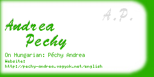 andrea pechy business card