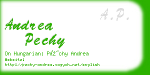 andrea pechy business card